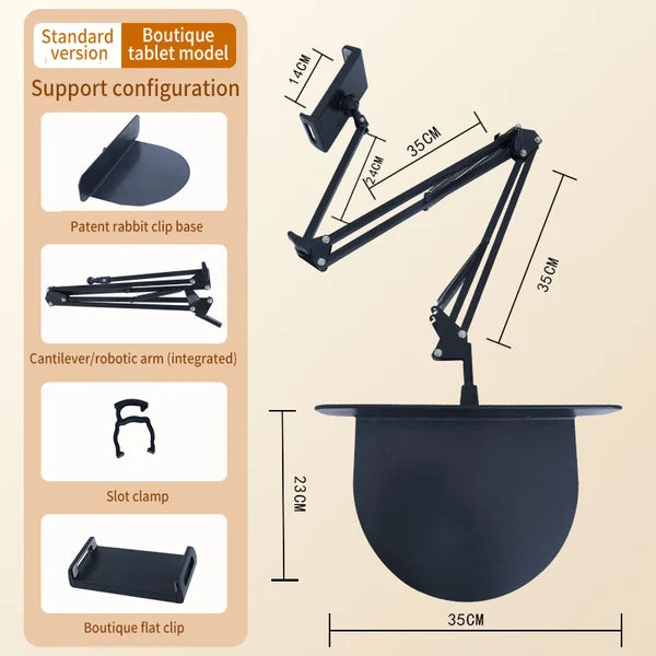 Hidden Bedside Retractable Phone & Tablet Holder