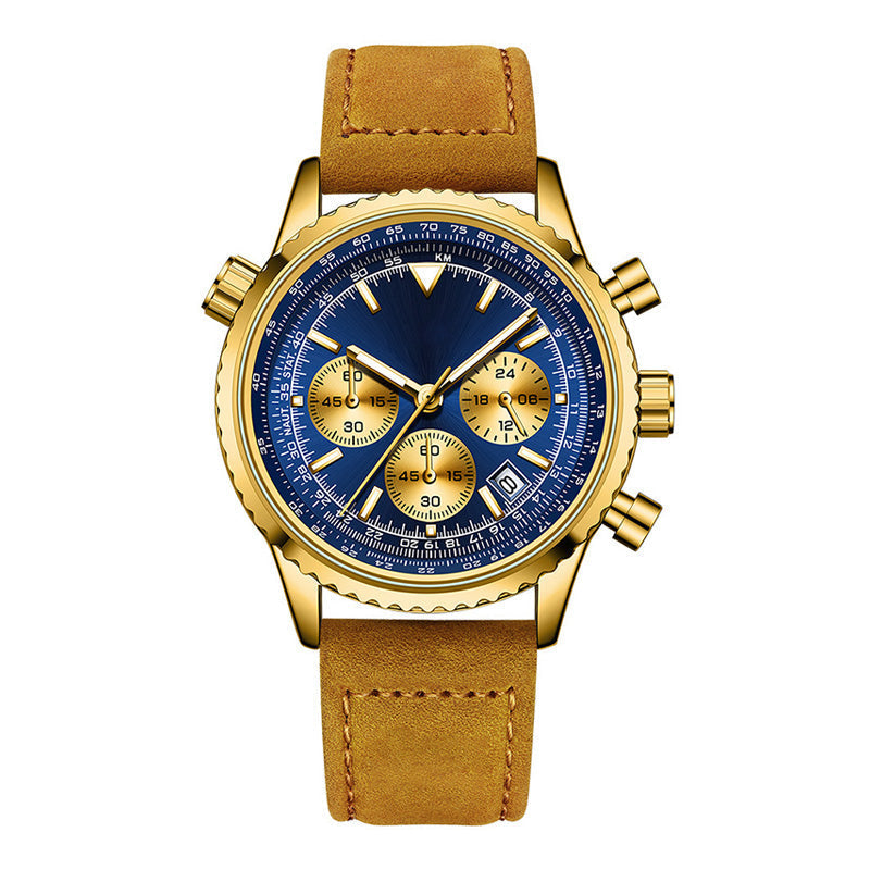 ( ) Men's Multifunction Chronograph Waterproof Date Analog Quartz Watch