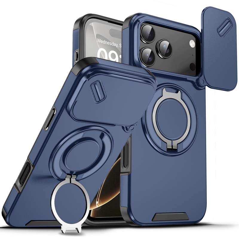 Magnetic Phone Case with Ring Stand For compatible device