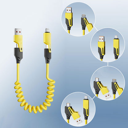 4 in 1 Spring Fast Charging Cable