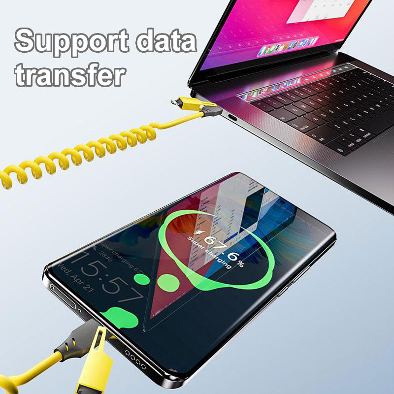 4 in 1 Spring Fast Charging Cable