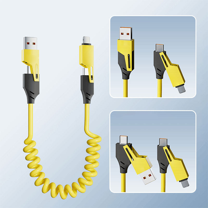 4 in 1 Spring Fast Charging Cable