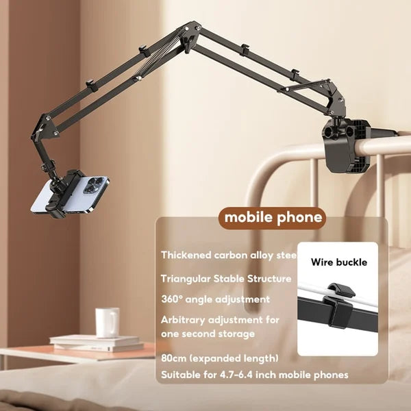 Hidden Bedside Retractable Phone & Tablet Holder