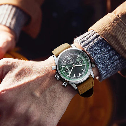 （ ） Men's Multifunction Chronograph Waterproof Date Analog Quartz Watch