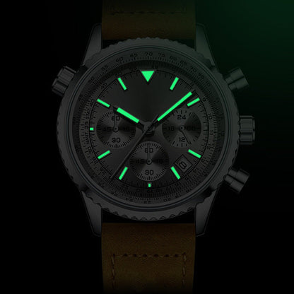 （ ） Men's Multifunction Chronograph Waterproof Date Analog Quartz Watch