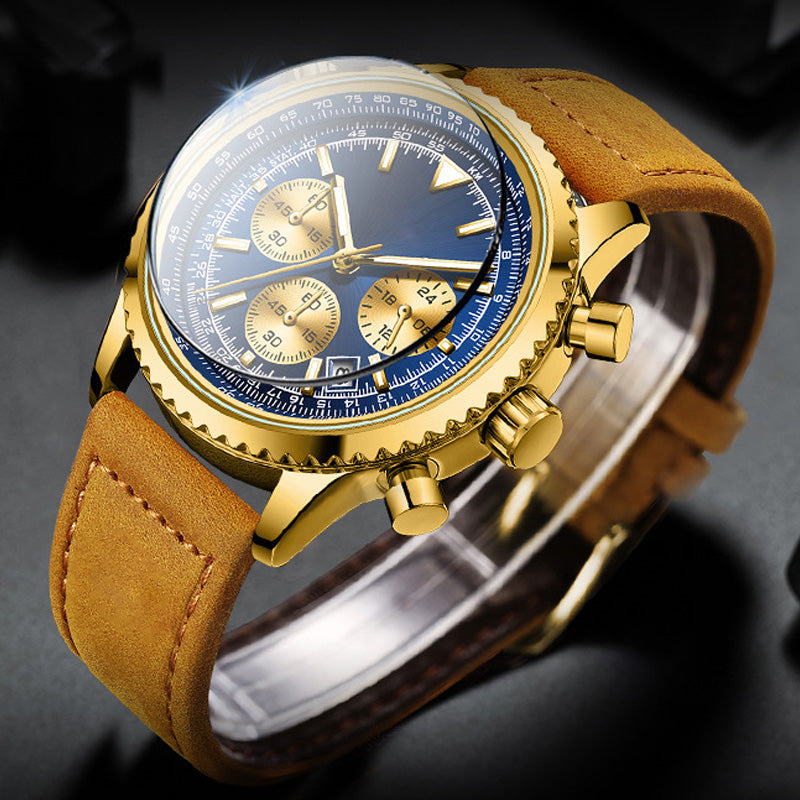 （ ） Men's Multifunction Chronograph Waterproof Date Analog Quartz Watch