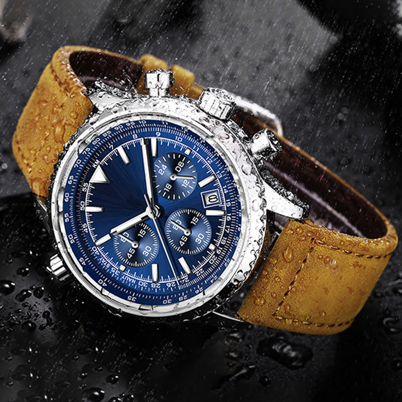 （ ） Men's Multifunction Chronograph Waterproof Date Analog Quartz Watch