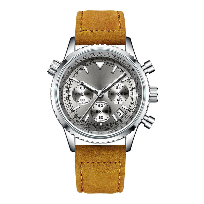 （ ） Men's Multifunction Chronograph Waterproof Date Analog Quartz Watch