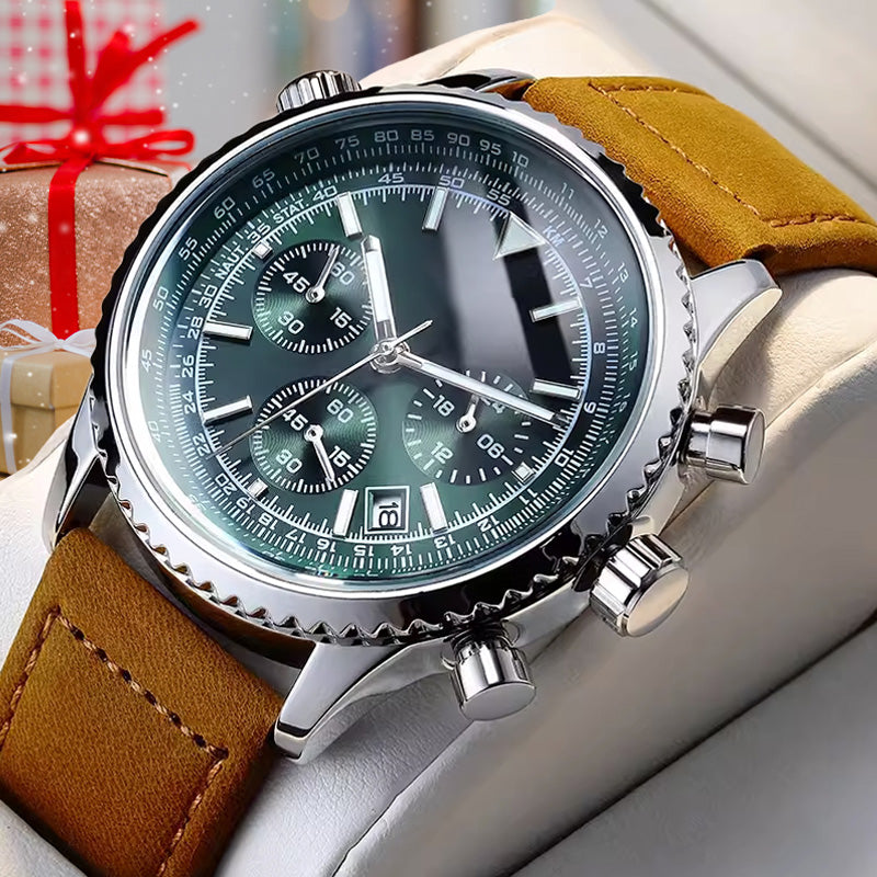 （ ） Men's Multifunction Chronograph Waterproof Date Analog Quartz Watch