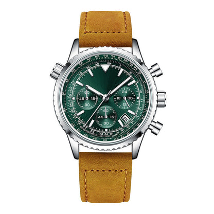 （ ） Men's Multifunction Chronograph Waterproof Date Analog Quartz Watch