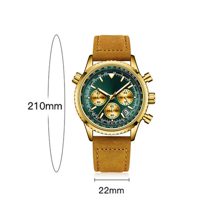 （ ） Men's Multifunction Chronograph Waterproof Date Analog Quartz Watch