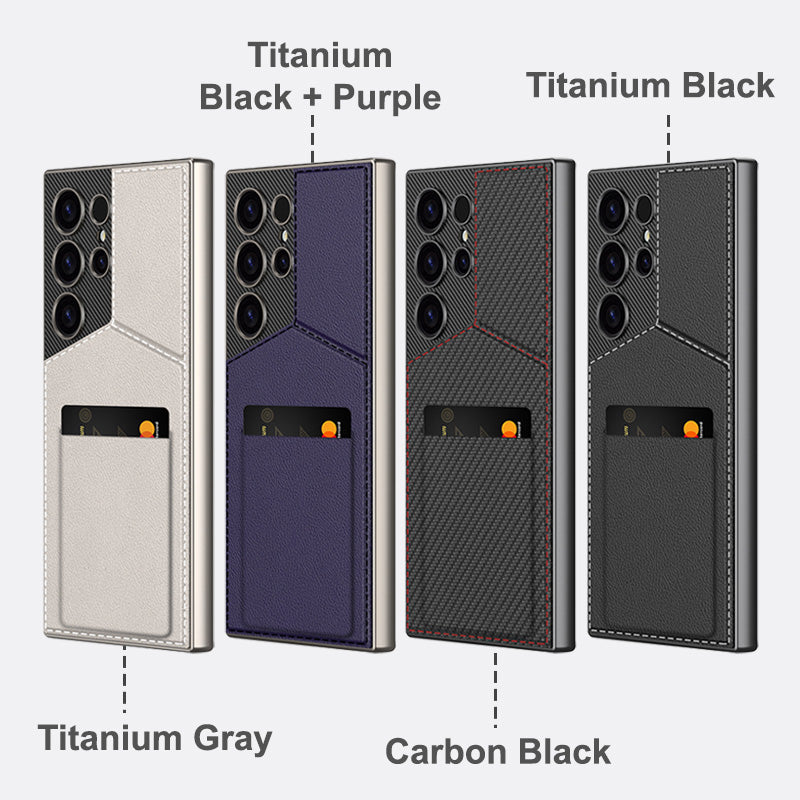 Slim Synthetic Leather Magnetic Case for compatible device S23/ S24 Ultra