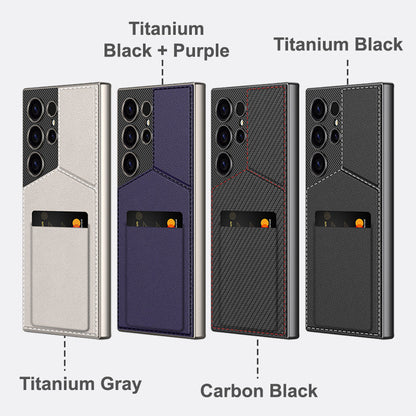 Slim Synthetic Leather Magnetic Case for compatible device S23/ S24 Ultra