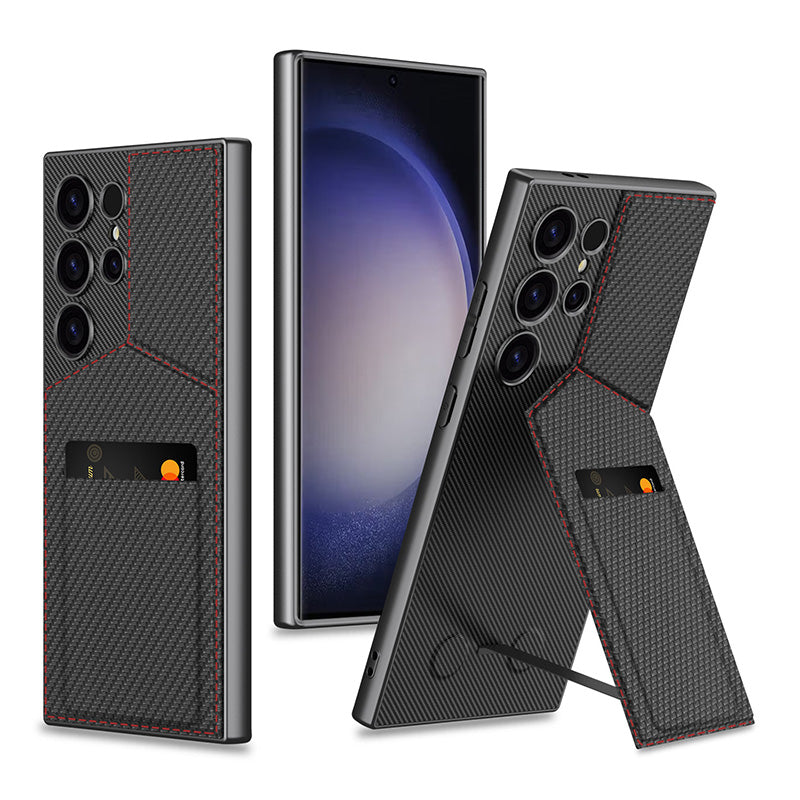 Slim Synthetic Leather Magnetic Case for compatible device S23/ S24 Ultra