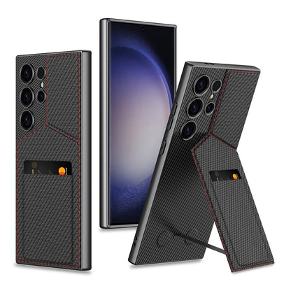 Slim Synthetic Leather Magnetic Case for compatible device S23/ S24 Ultra
