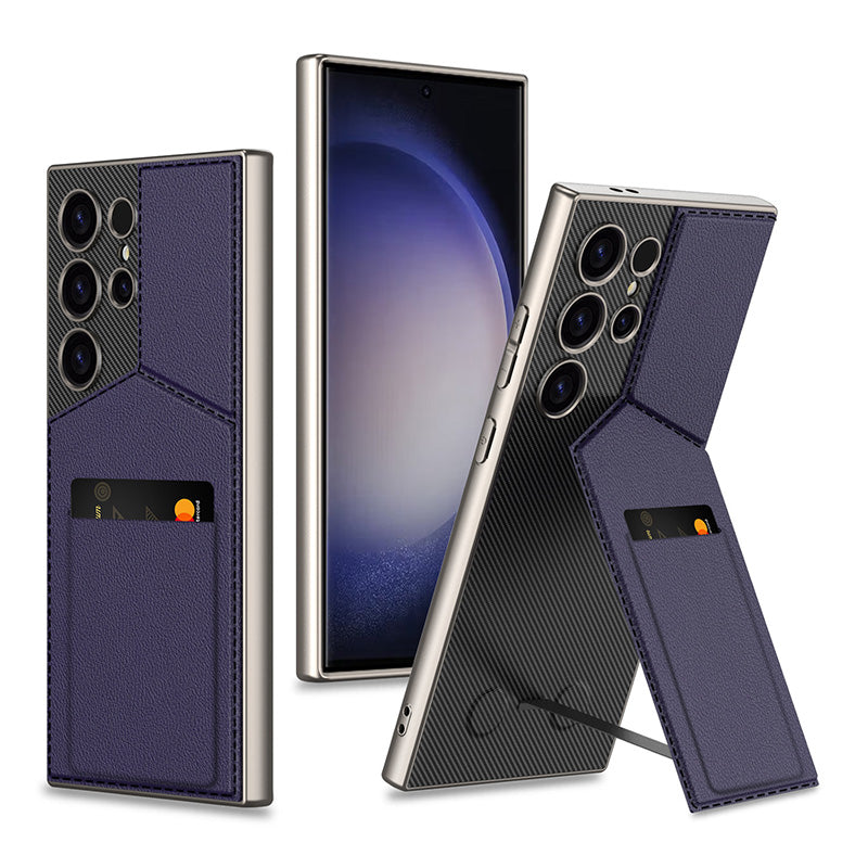 Slim Synthetic Leather Magnetic Case for compatible device S23/ S24 Ultra
