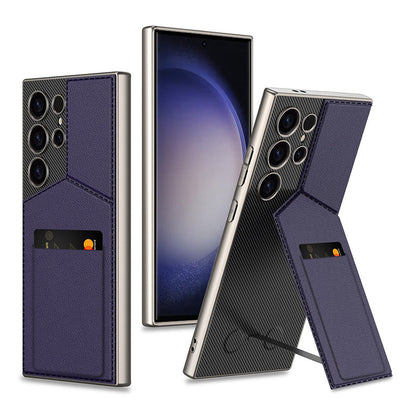 Slim Synthetic Leather Magnetic Case for compatible device S23/ S24 Ultra