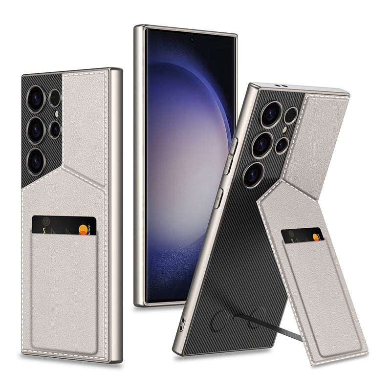 Slim Synthetic Leather Magnetic Case for compatible device S23/ S24 Ultra