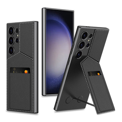 Slim Synthetic Leather Magnetic Case for compatible device S23/ S24 Ultra