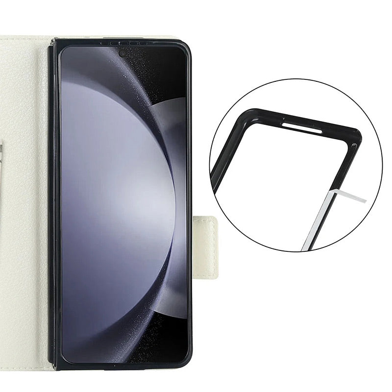 Multifunctional Leather Case for compatible device Z Fold 3/4/5