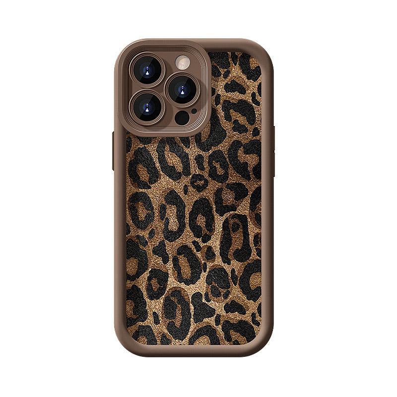 Leopard Print compatible device Case with Lanyard