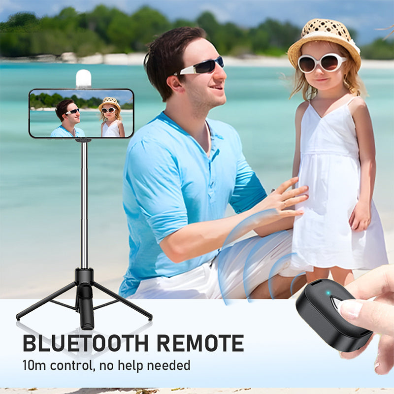 Portable 4-Leg Bluetooth Selfie Stick Tripod