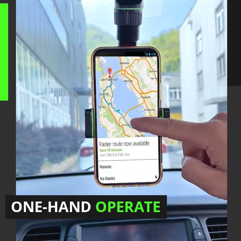 Soporte multifuncional para teléfono en el espejo retrovisor