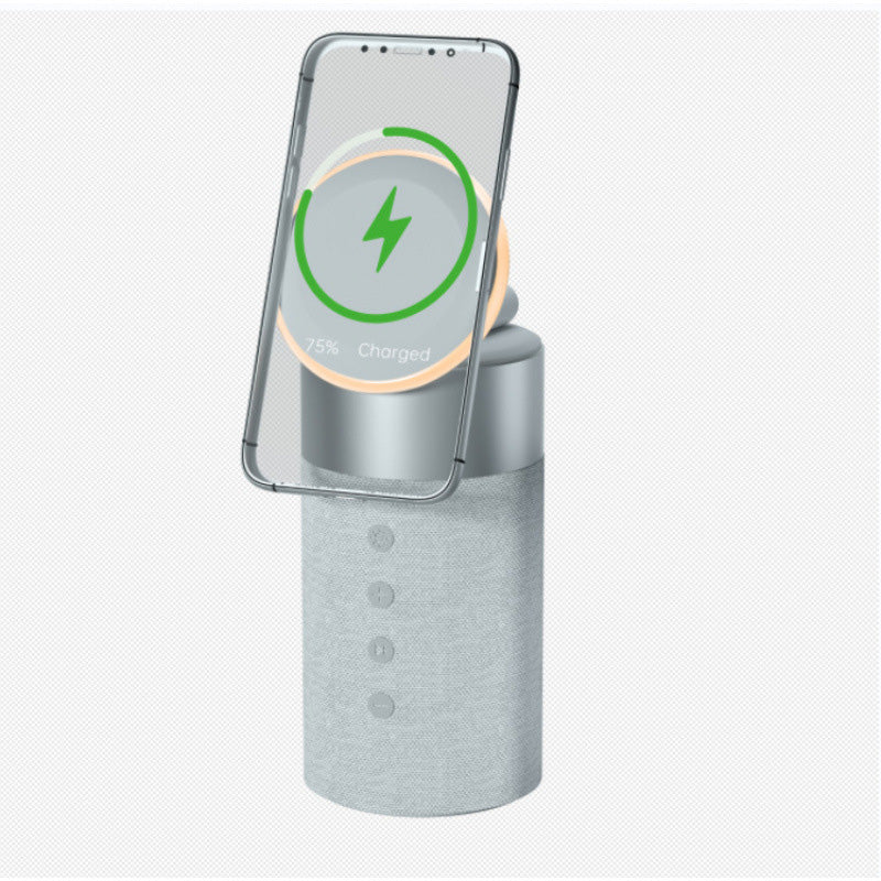 Multifunctional Magnetic Wireless Charger with Bluetooth Speaker
