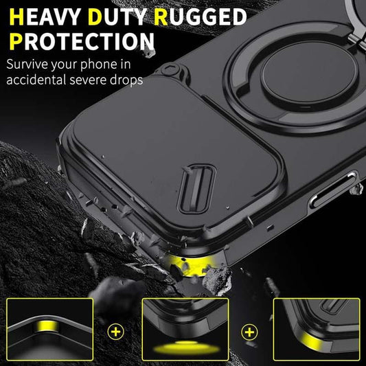 Magnetic Phone Case with Ring Stand For compatible device
