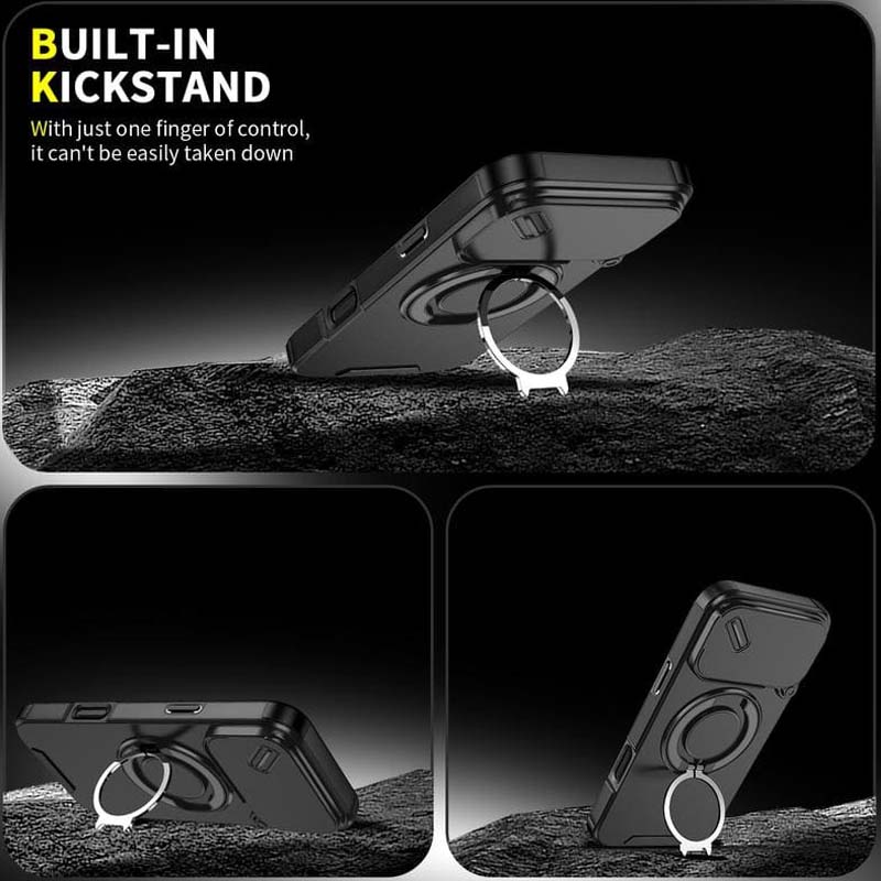 Magnetic Phone Case with Ring Stand For compatible device