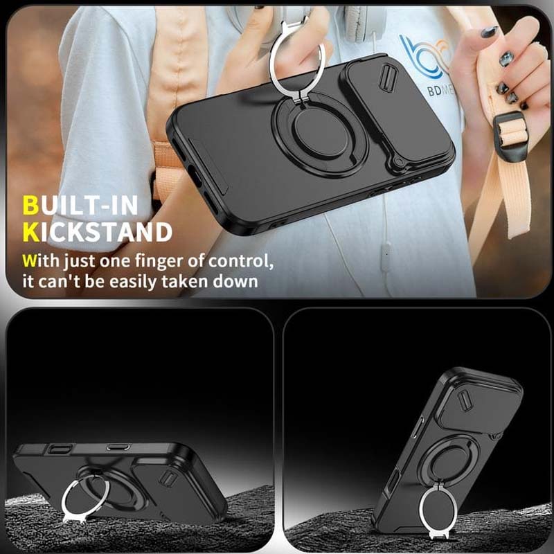 Magnetic Phone Case with Ring Stand For compatible device