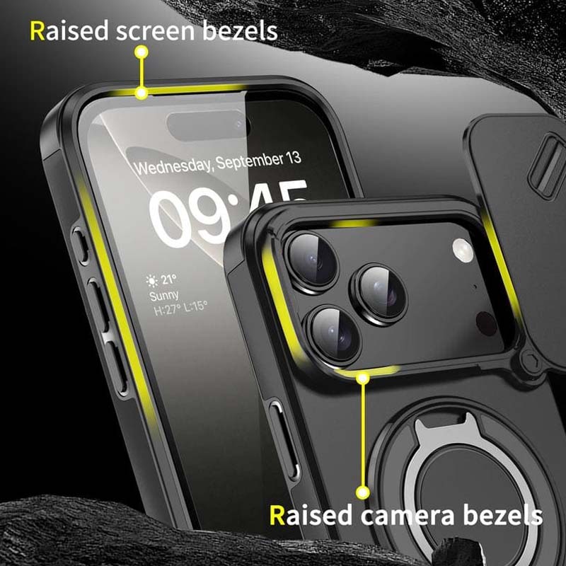 Magnetic Phone Case with Ring Stand For compatible device