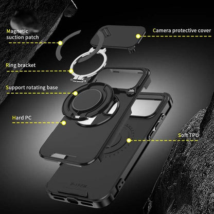 Magnetic Phone Case with Ring Stand For compatible device