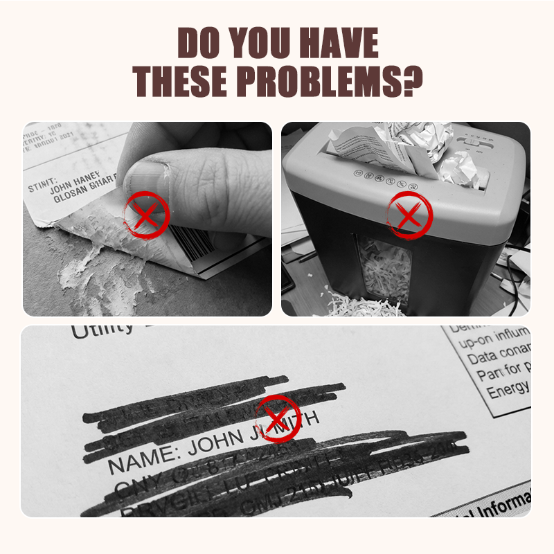 Privacy Roller Stamp – Hide personal info instantly. No shredding needed. Refillable & portable