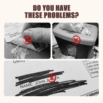 Privacy Roller Stamp – Hide personal info instantly. No shredding needed. Refillable & portable